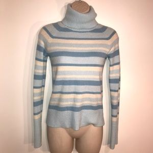 🔆 5for$25- Blue Horizontal Striped Turtleneck